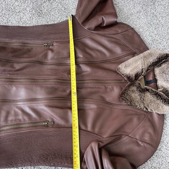 Wilson’s Leather Chocolate Brown Leather Buttery Soft Zip Up Jacket Women’s XL - Picture 9 of 15